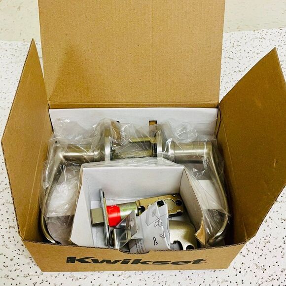 Kwikset Burbank Passage Door Lever Set 407BBL 15 - Picture 2 of 13